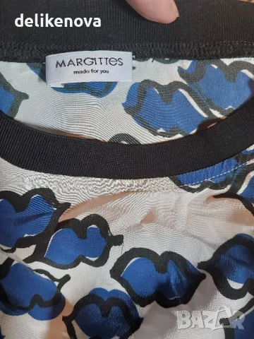 MARGITTES  100% Коприна. Size S Страхотна риза, снимка 2 - Ризи - 47459986