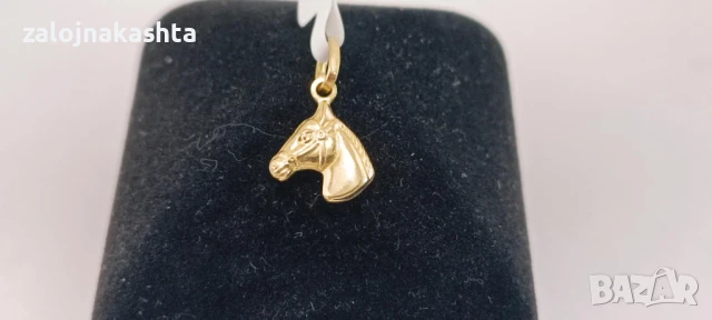 Нова Златна висулка конче-0,65гр/14кр, снимка 3 - Колиета, медальони, синджири - 50683490