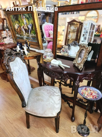 Италианско антикварно кресло, снимка 7 - Дивани и мека мебел - 52849454