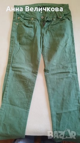 Дамски зелени дънки