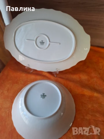 Баварски порцеланово плато и купа за салата , снимка 10 - Аксесоари за кухня - 51222150