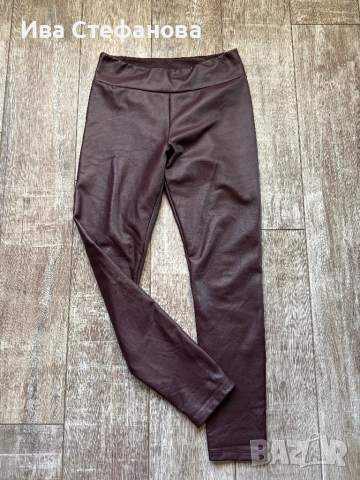 Нов кафяв бордо кожен ватиран еластичен клин висока талия M/L размер , снимка 2 - Клинове - 41062872