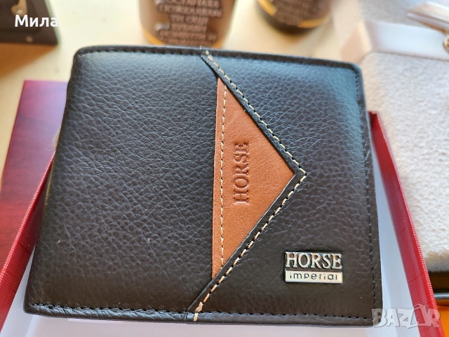 Мъжки кожен портфейл в кутия, снимка 2 - Портфейли, портмонета - 51236728