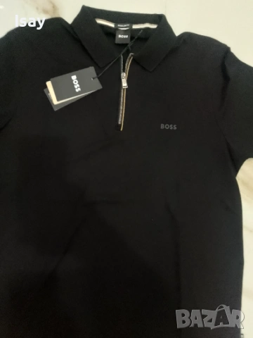 Мъжка тениска БОСС в черен цвят , снимка 6 - Тениски - 53839024