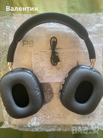 Безжични слушалки P9 нови с поддръжка на TF карта, снимка 2 - Слушалки и портативни колонки - 53863397