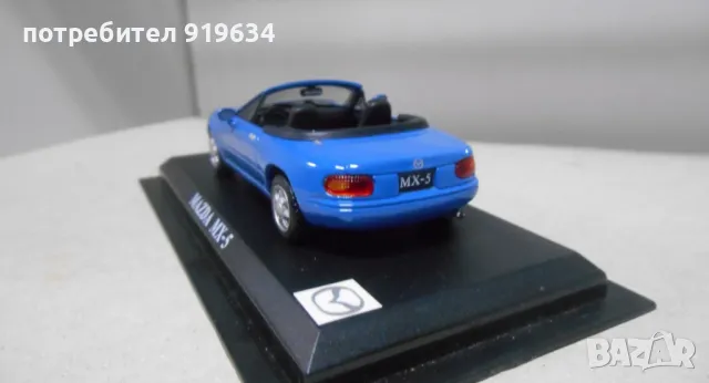 Продавам метална количка Mazda MX-5 Miata (NA) в мащаб 1:43, снимка 2 - Колекции - 39668213