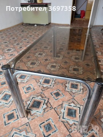 Холова маса от тръбна мебел, снимка 2 - Маси - 53191414