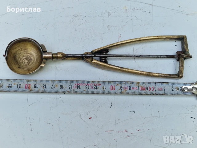 Бронзова лъжица за сладолед, снимка 4 - Антикварни и старинни предмети - 50704262