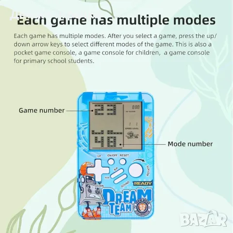 Игрова конзола Poket Block Ретро игри, с вградени електронни игри, плейър , снимка 7 - Други - 50382398
