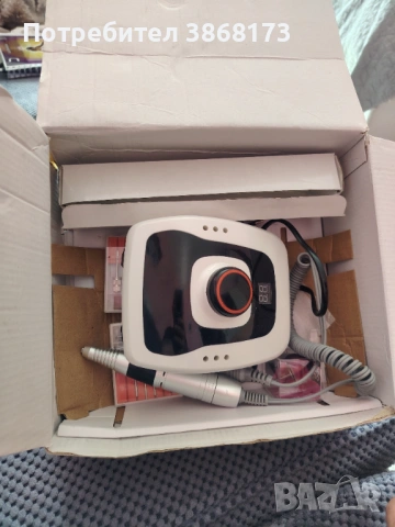 Продавам употребяван комплект за маникюр - пила за премахване на гел лак. прахоуловител. печка., снимка 3 - Маникюр и педикюр - 53983878