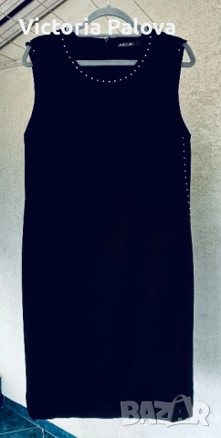 MARCCAIN оригинал черна рокля с метални капси премиум качество и стил, снимка 7 - Рокли - 53309712