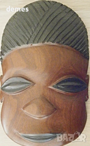 Сет от две маски-мъж и жена от тик, Замбия, снимка 3 - Антикварни и старинни предмети - 51077323