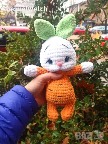 Ръчно Изплетено Зайче "Амигуруми", снимка 2 - Плюшени играчки - 49793105