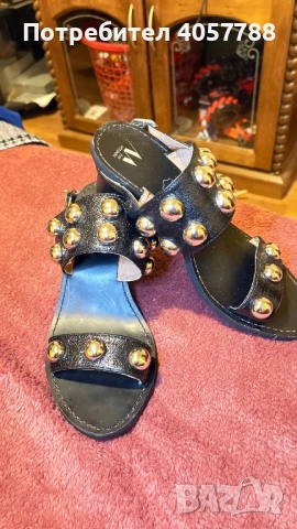 Луксозни кожени сандали Vanessa Wu с ефектни капси – Естествена кожа!, снимка 2 - Сандали - 53729899