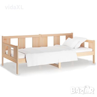vidaXL Дневно легло, борово дърво масив, 90x200 см(SKU:806930, снимка 1 - Спални и легла - 45995822