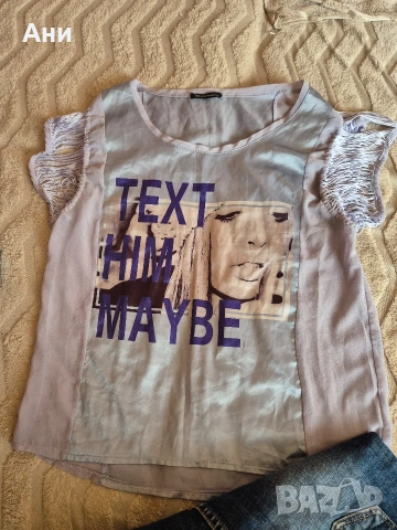 Лот дънкова пола и блуза, снимка 2 - Поли - 53896919