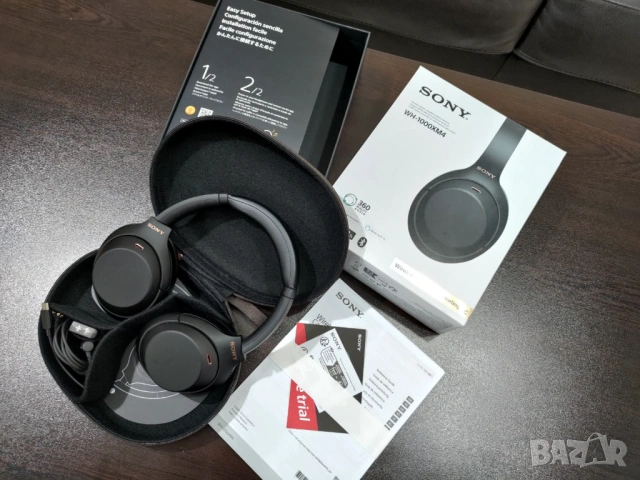 Sony WH-1000XM4, Wireless Noise Cancelling Слушалки, Пълен Комплект, Отлично Състояние