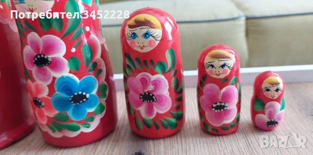 матрйошки комплект 5 броя за ценители , снимка 4 - Антикварни и старинни предмети - 51307860