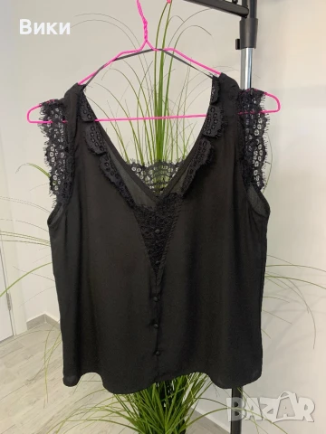 Черен топ с дантела размер S, снимка 10 - Корсети, бюстиета, топове - 51258268