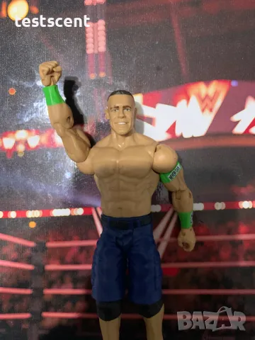 Екшън фигура WWE John Cena Джон Сина Mattel Basic Blue Cargo Green Bands figure играчка, снимка 4 - Фигурки - 48856262