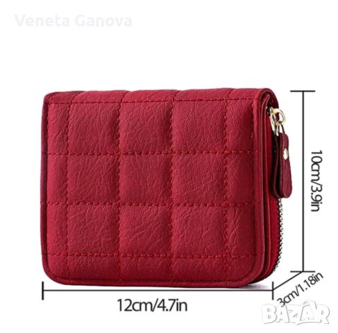 Дамски портфейл в черен,червен или розов цвят,размер на снимките, снимка 10 - Портфейли, портмонета - 42305516