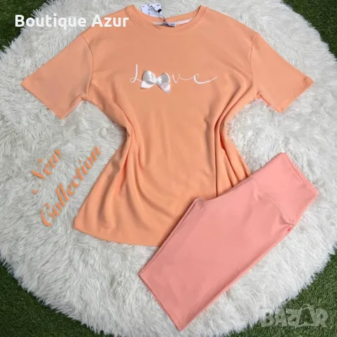 дамски комплекти тениска и къс клин , снимка 4 - Комплекти - 50332016