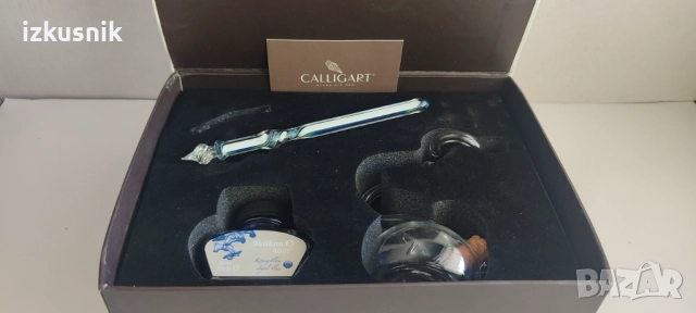 Изящна стъклена писалка и мастилница CALLIGART, снимка 6 - Други - 51466128