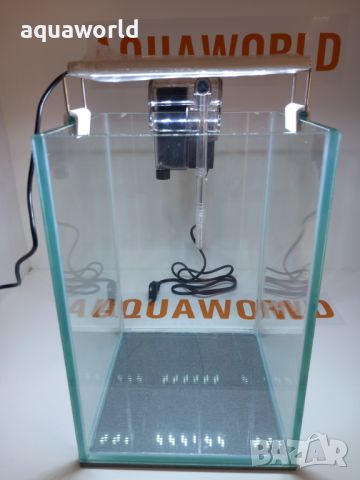 Нано аквариум 12 литра Оборудван и подарък корен, снимка 2 - Аквариуми - 35605170