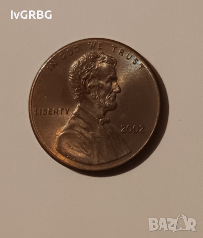 1 цент САЩ 2002 1 цент 2002 Американска монета Линкълн , снимка 2 - Нумизматика и бонистика - 44941725