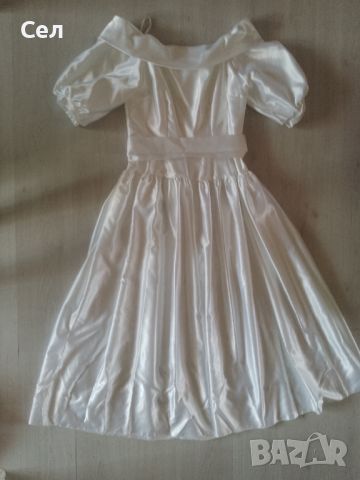 Дълга бяла официална рокля Л-ХЛ, снимка 6 - Рокли - 46068195