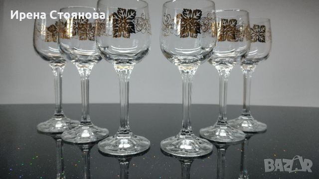 Комплект 6 чаши за ракия, кристалин Bohemia, снимка 14 - Чаши - 45700433