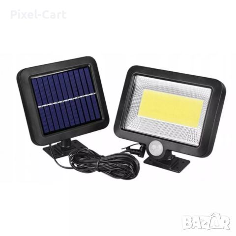 Водоустойчива соларна LED лампа + Сензор за движение, снимка 2 - Соларни лампи - 46387570