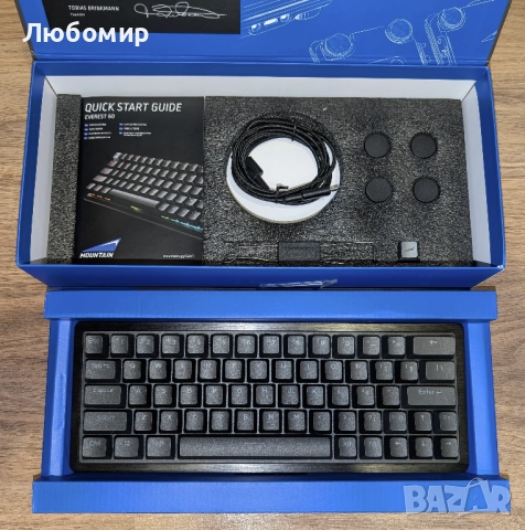 Механична клавиатура Mountain Everest 60 RGB с Linear 45 Speed суичове, снимка 9 - Клавиатури и мишки - 51635025