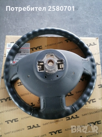 Продавам оригинален кожен мулти волан за Дачия Лоджи 2012-2017г., снимка 6 - Аксесоари и консумативи - 53621138