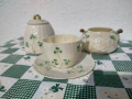 Belleek Ирландия фин ръчно рисуван порцелан Комплект 1 , снимка 1