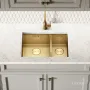 Кухненска мивка Lusso Cubo Brushed Gold Undermount 1.5 Kitchen Sink, снимка 1