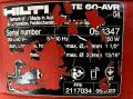 Hilti TE 60-AVR - Комбиниран перфоратор 1350W 7.8J 2023г., снимка 6