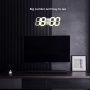 COVERY Цифров стенен 3D часовник, Led, 25 см аларма, температура, дистанционно, регулируема яркост , снимка 2