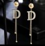 Елегантни обеци по модела на Dior, снимка 2