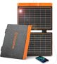 FlexSolar 20W преносим слънчев панел, високоефективно монокристално зарядно устройство с двойни USB, снимка 1