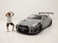 Nissan GT-R R35 Liberty Walk Bodykit Type 2 2024 с фигурка - мащаб 1:18 на Solido е нов в кутия, снимка 1