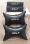 ТОП Цена за 2 бр-22лв кожени възглавнички и 2 бр-22 лв карбон калъфи с надпис Голф Golf , снимка 1