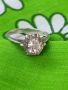 красив сребърен пръстен с камък , снимка 1 - Пръстени - 45469204