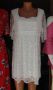 УНИКАЛНО КРАСИВА бяла дантелена рокля с прозрачни дантелени ръкави , снимка 1