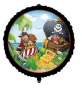 Пират Пирати Пиратско парти кръгъл фолио фолиев балон хелий или въздух рожден ден, снимка 1 - Други - 45012133
