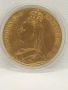 позлатена Английска монета репродукция , снимка 1