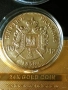 Позлатена монета 100 франка 1858 г на Наполеон 3 със сертификат, снимка 4