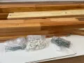 Детско лего IKEA KURA с 2 позиции 90x200 см, бяло/иглолистна дървесина, снимка 6