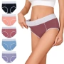 5бр. Дамско памучни бельо BibiMeow бикини висока талия 5бр. пакет, снимка 1