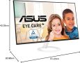 ASUS Eye Care VZ27EHF-W 🌟 27” Full HD Монитор 📺 | Тънък Дизайн, снимка 1